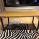 Solid wood table made by a craftsman.