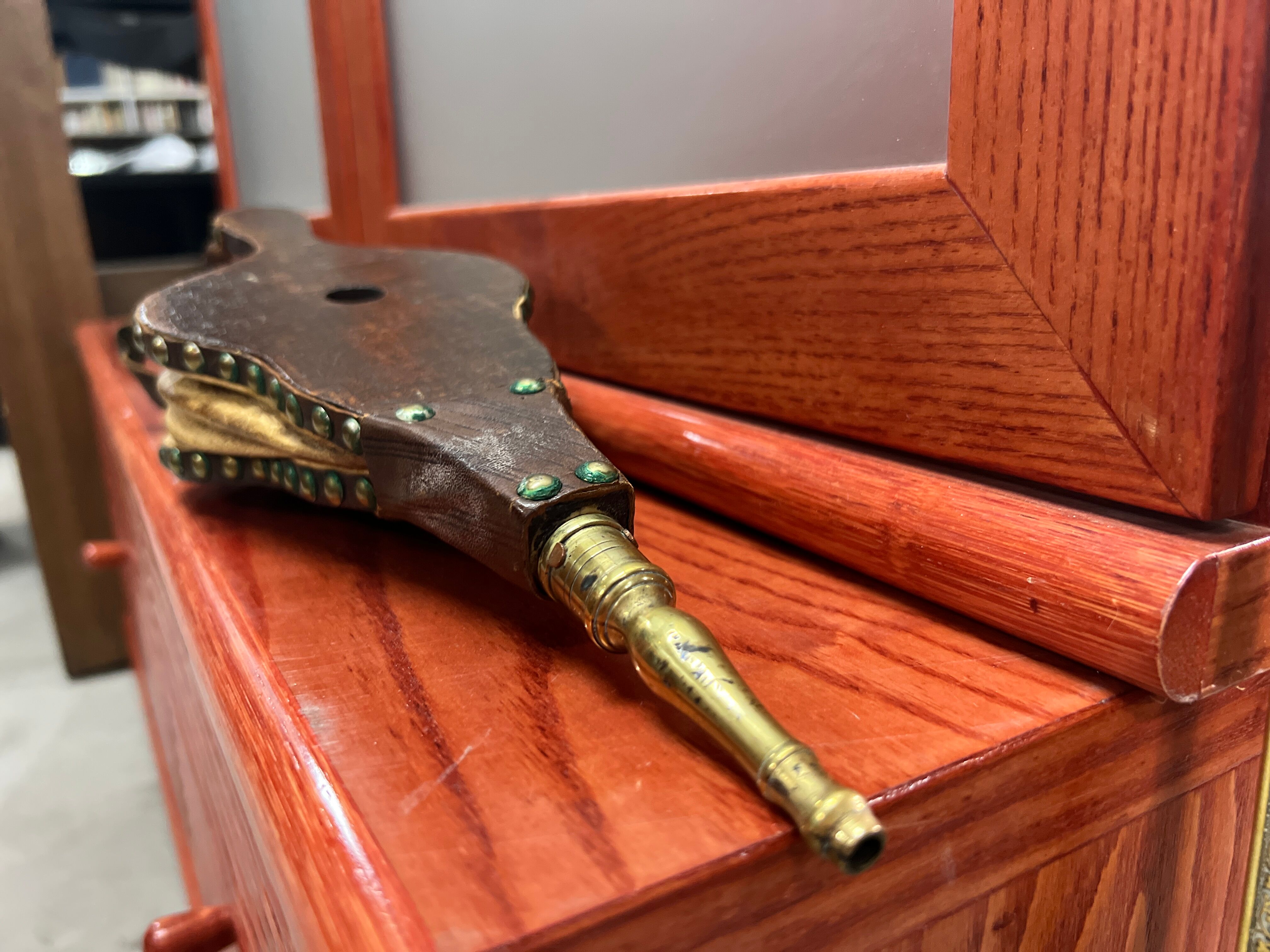 Vintage brass fireplace servant