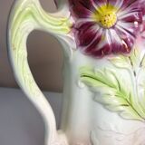 Barbotine pitcher, Onnaing earthenware, art nouveau ceramics, model no. 790