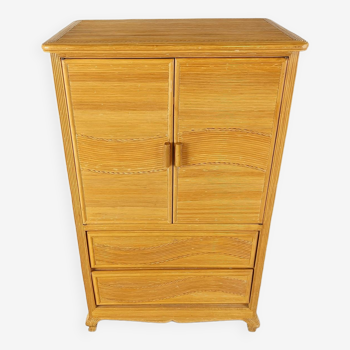 Armoire en plaquage de rotin, 1970