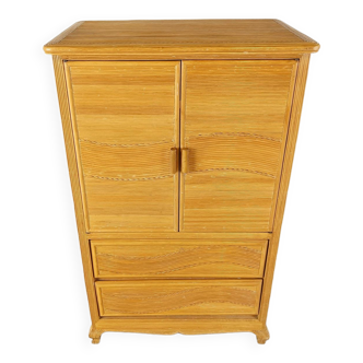 Armoire en plaquage de rotin, 1970