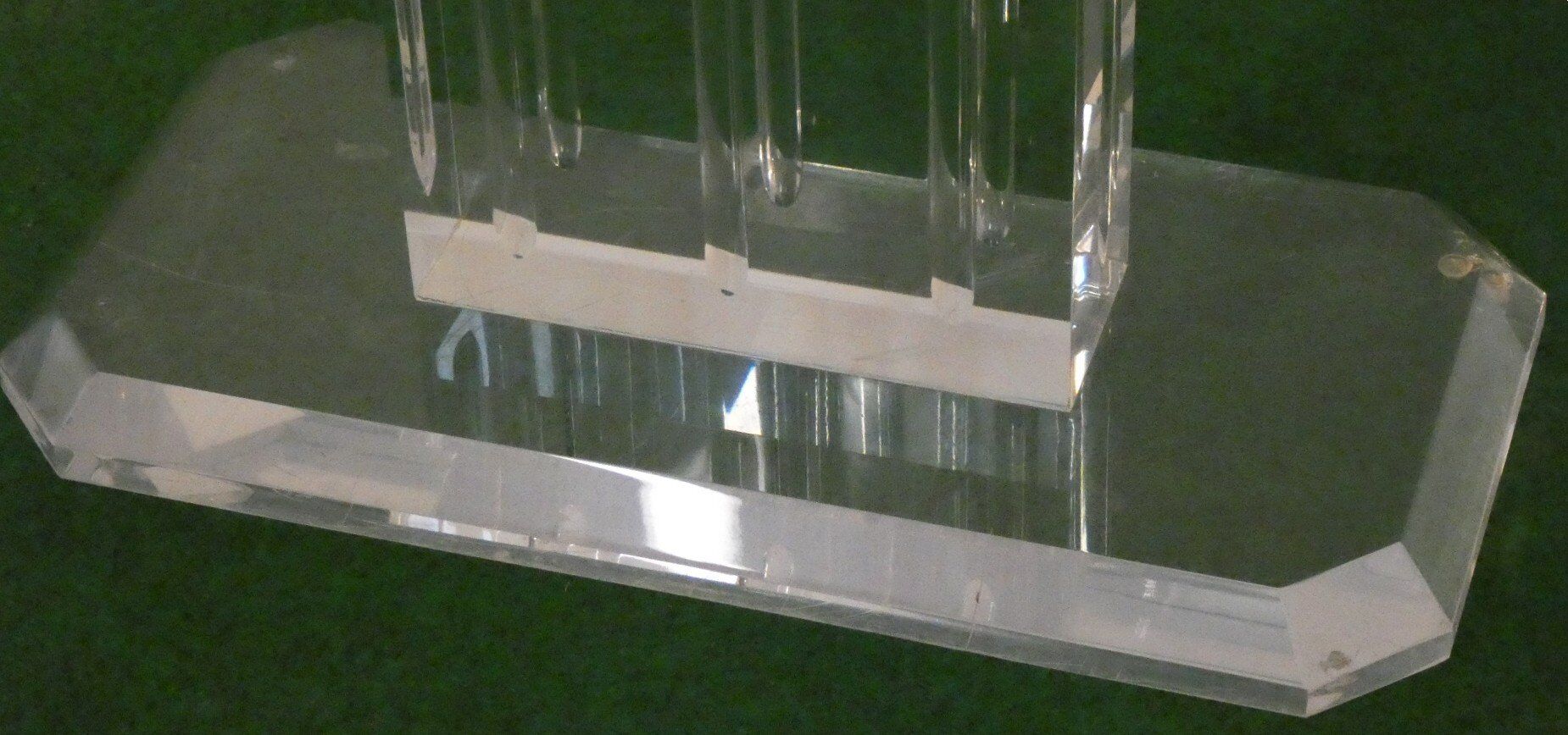 Sculptural base for acrylic glass table, Italy, 2000s