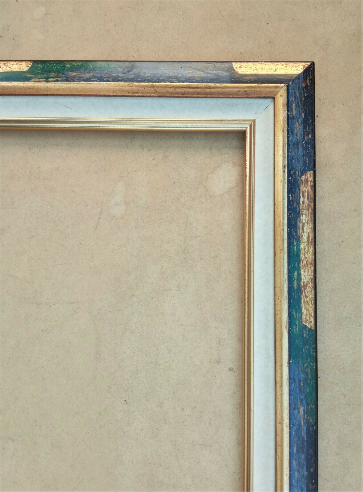 Contemporary gold and green blue frame