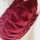 Coussin velour bordeau