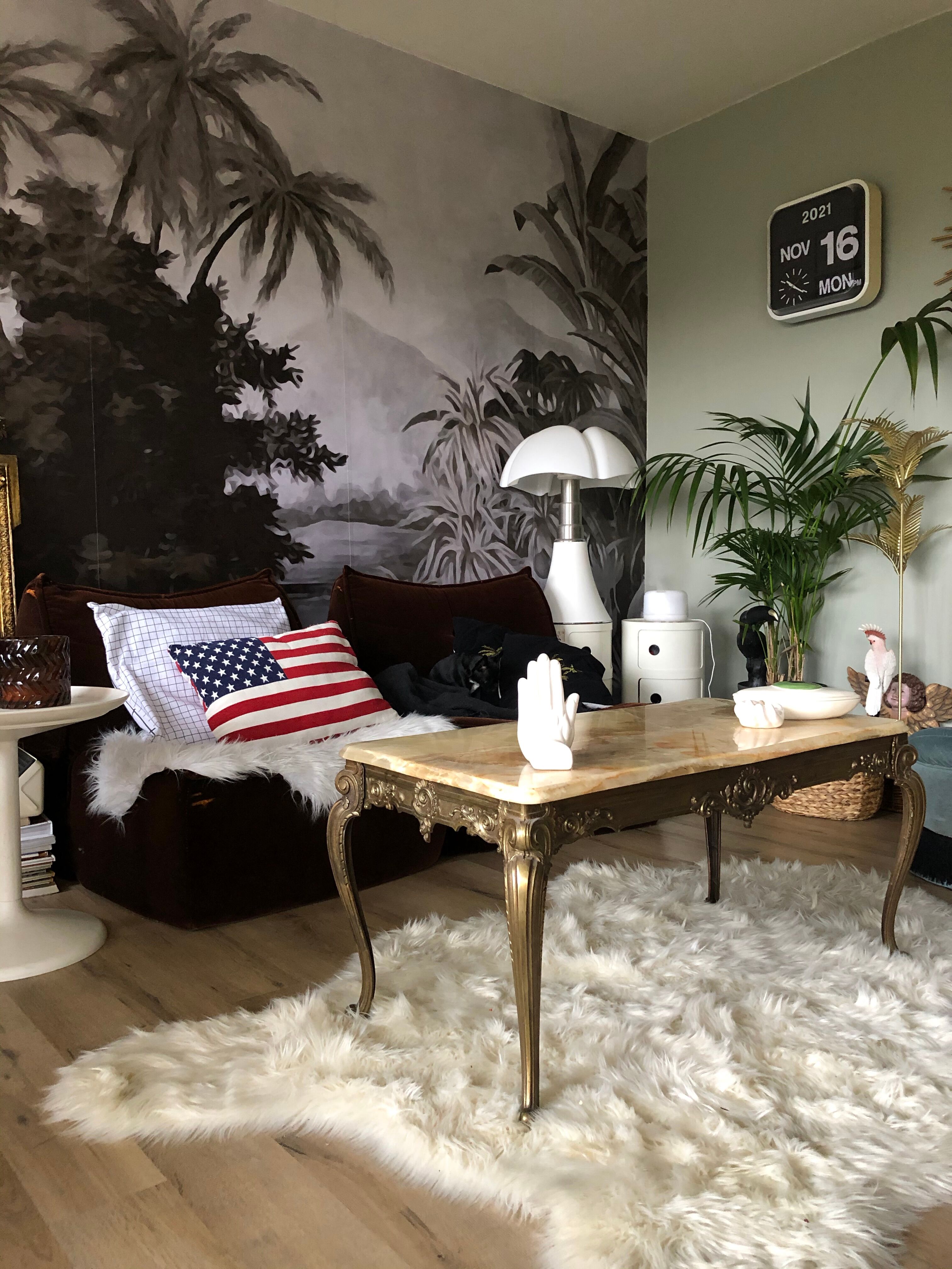 Marble and gold coffee table