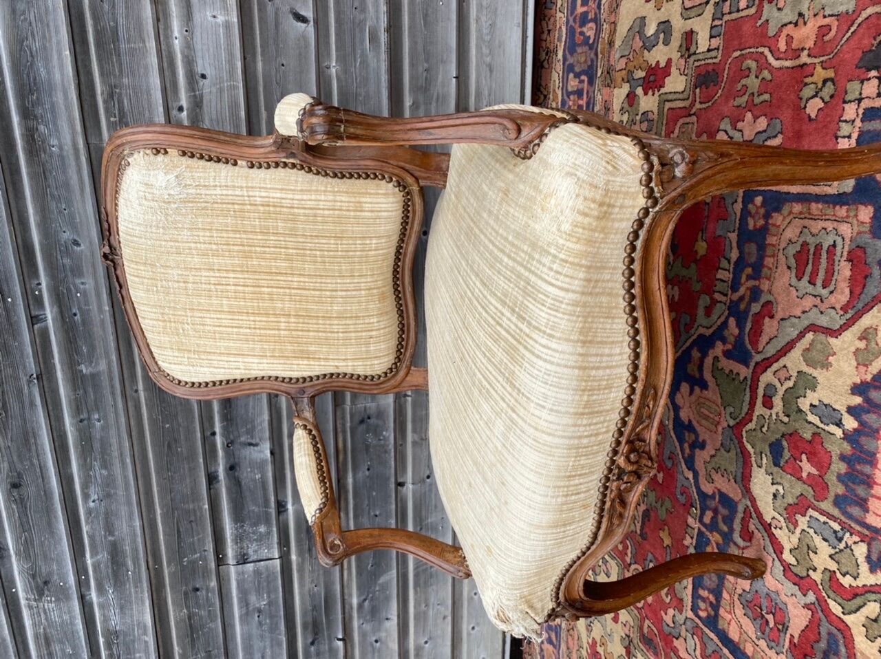 N.T Porrot Pair Of Armchairs In Natural Wood Of Louis XV xviii period Eme Century