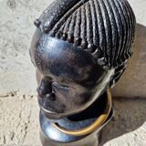 African tribal bust in ebony