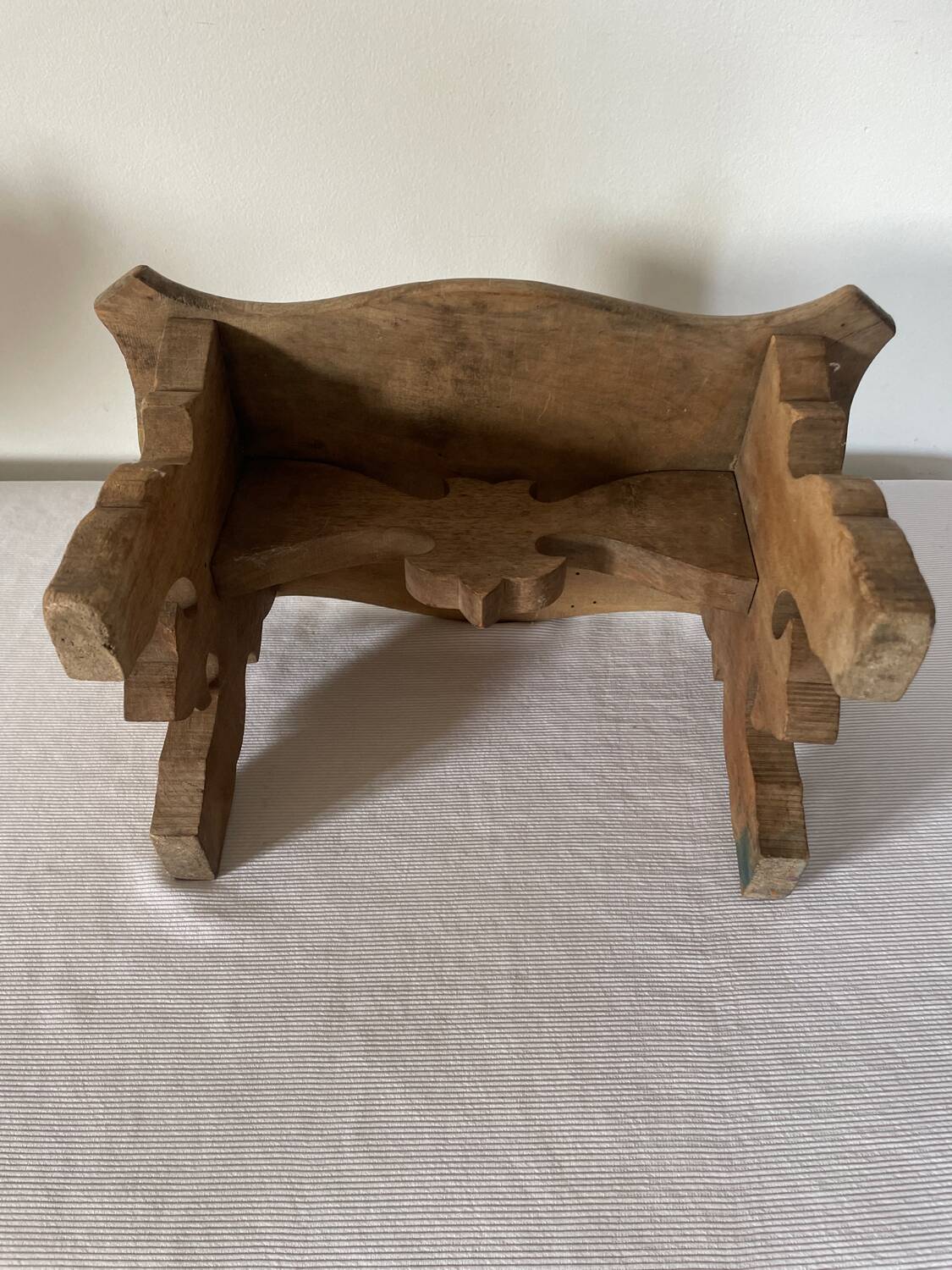 Wooden step stool, solid, old, small stool