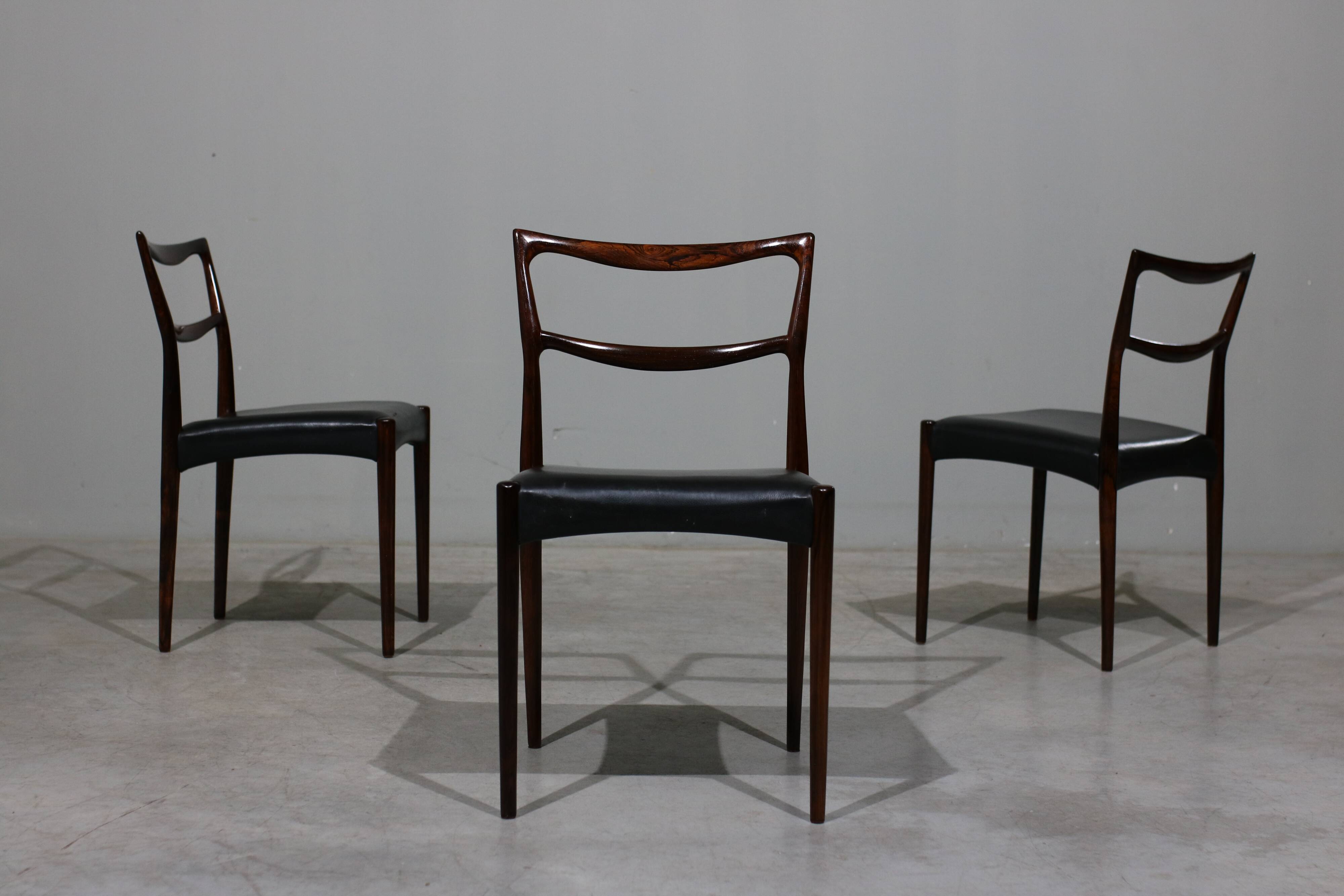 Rosewood Dining Chairs by H.W.Klein for Bramin, set of 6