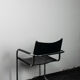 Fauteuil noir, années 70-80