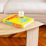 Travertine petal table