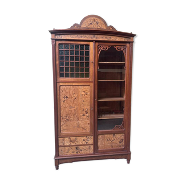 Antique Jugendstil display cabinet, Art Nouveau - Majorelle style