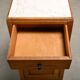 Art Deco Nightstand or Bedside table Oak and Marble, Dutch, 1930s