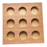 Vintage Danish 9 Candle Wooden Candle Holder