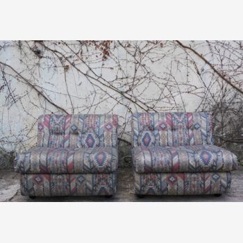 Amanta armchairs by Mario Bellini for B & B Italia / C & B Italia, 1970s, Set of 2