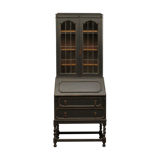 Black writing bureau bookcase
