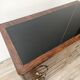 1940s Art Decò chest of drawers in walnut burl with black glass top