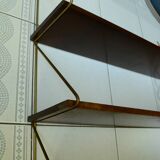 Scandinavian-style metal and solid mahogany, 50s