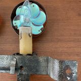 Vintage wall lamps in wrought iron and Murano glass paste from the 50s and 60s