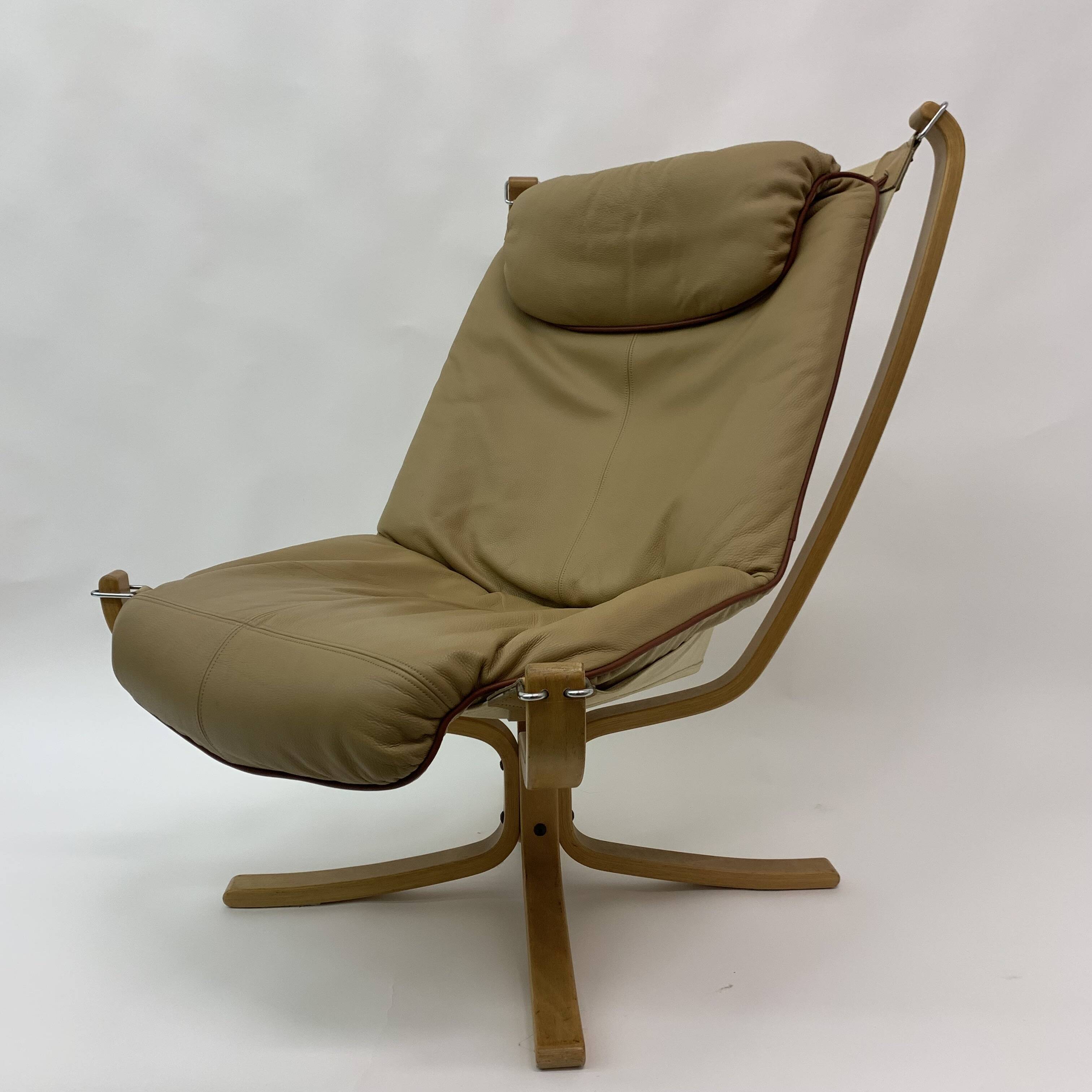 Falcon Leather Lounge Chair by Sigurd Ressel for Vatne Møbler, 1970s