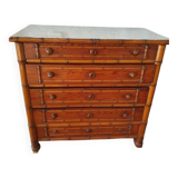 Early 20th-century commode in bamboo pitchin style.