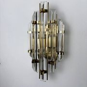 Venini Triedi cut glass wall sconce, Italy, circa 1970s