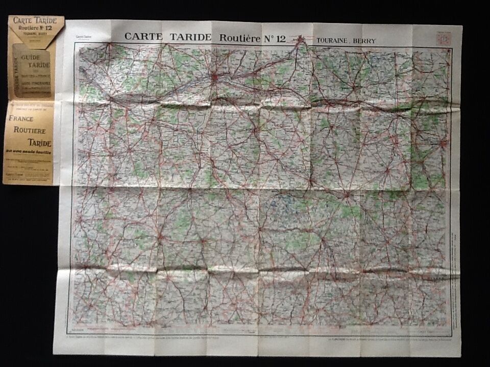 Taride Map (1935) N° 12 Touraine / Berry Echelle : 1250000