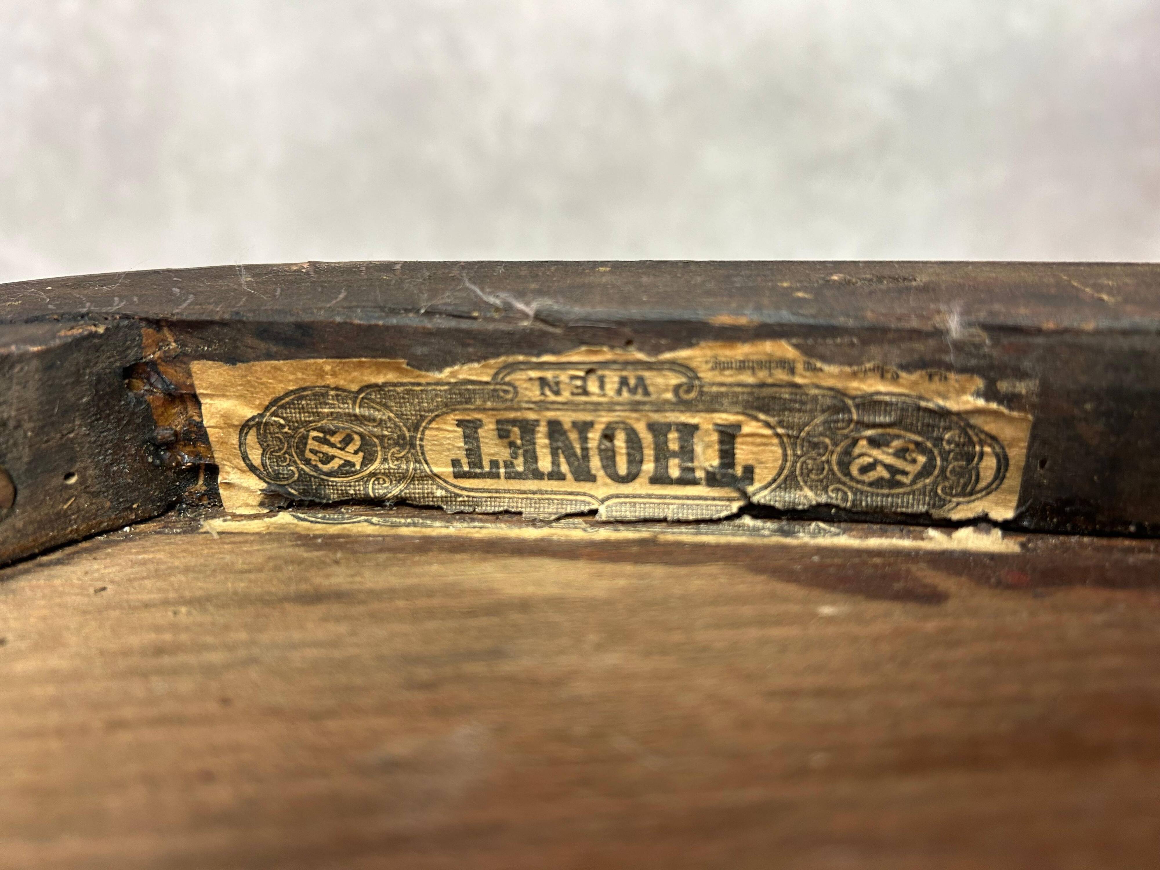 Chaise de salle à manger Jugendstil très rare n°522 par Thonet