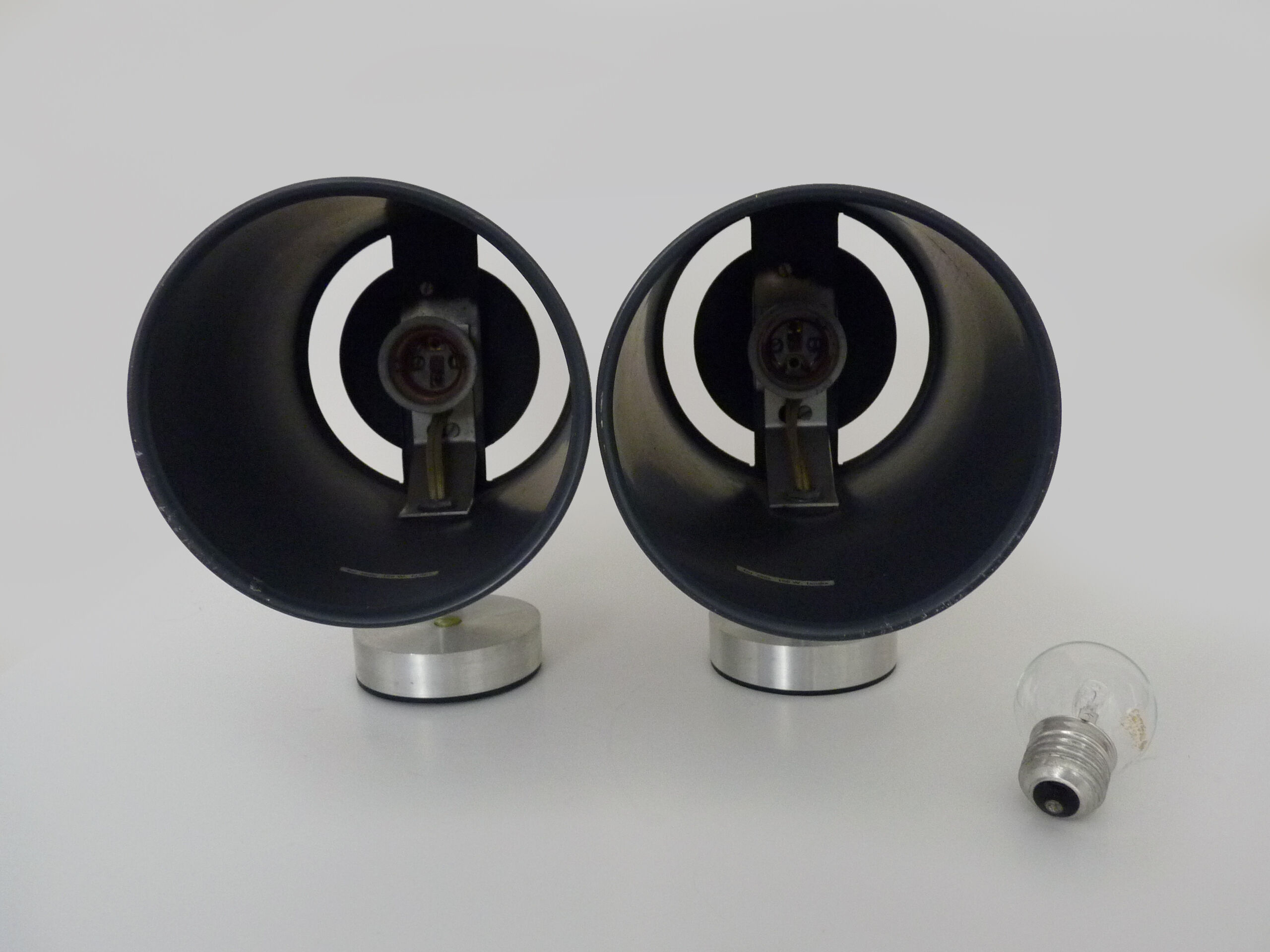 Pair of adjustable wall lights philips made in holland, 70s