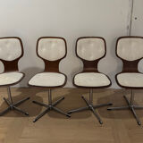 Lot of 4 vintage swivel chairs in the style of Arne Jacobsen, Scandinavian.