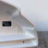 3 appliques en céramique blanche 1960