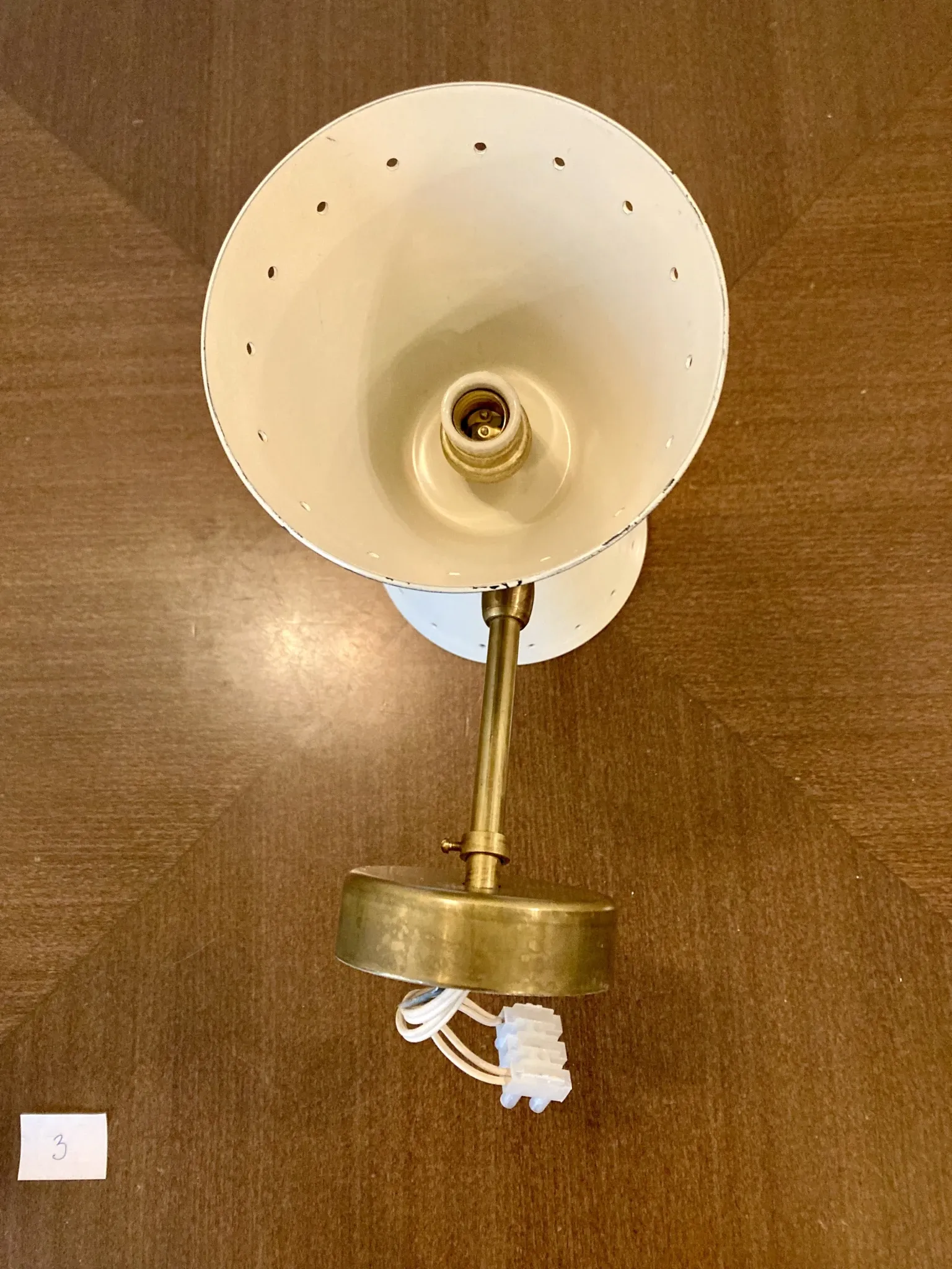 Vintage wall lamp "Diabolo" – 1950s style - black and white