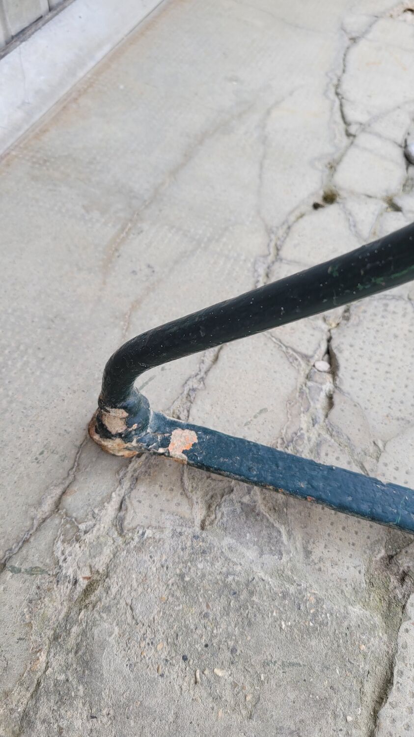 Parisian bistro pedestal table in antique marble