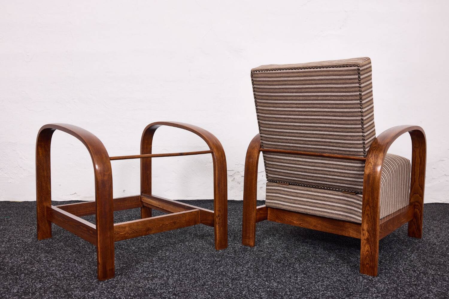 Fauteuils Art Déco hongrois, modèle 445, Szék és Faárugyár, Hongrie 1930