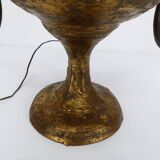 Brutalist lamp in gilded bronze Max BRE 1970
