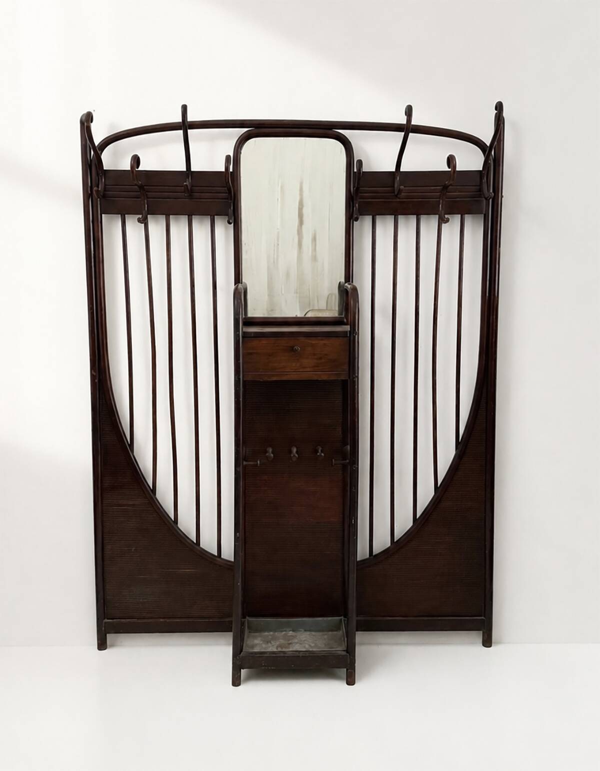 Hall stand no. 6 (model 2676) by Josef Hoffmann for Thonet 1910s