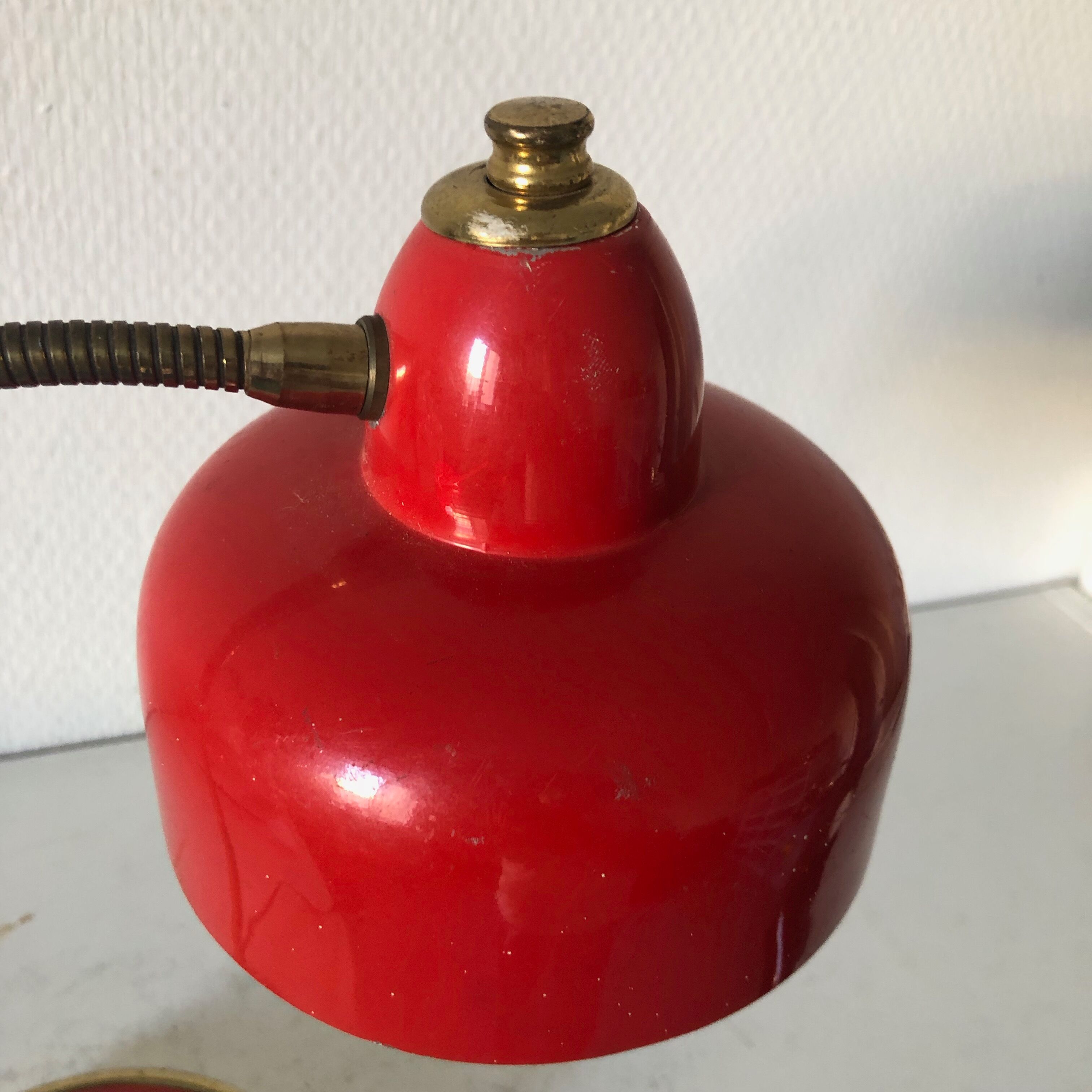 Vintage devil red disderot lamp 1950 28cm