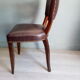Lot of leather and vintage wood chairs