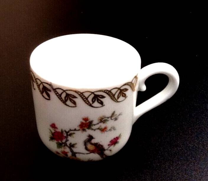 Two PL coffee cups (Limousine Porcelain) the crowned swallow