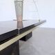 "Rizzo" lacquered and brass coffee-bar table from the 1970s.