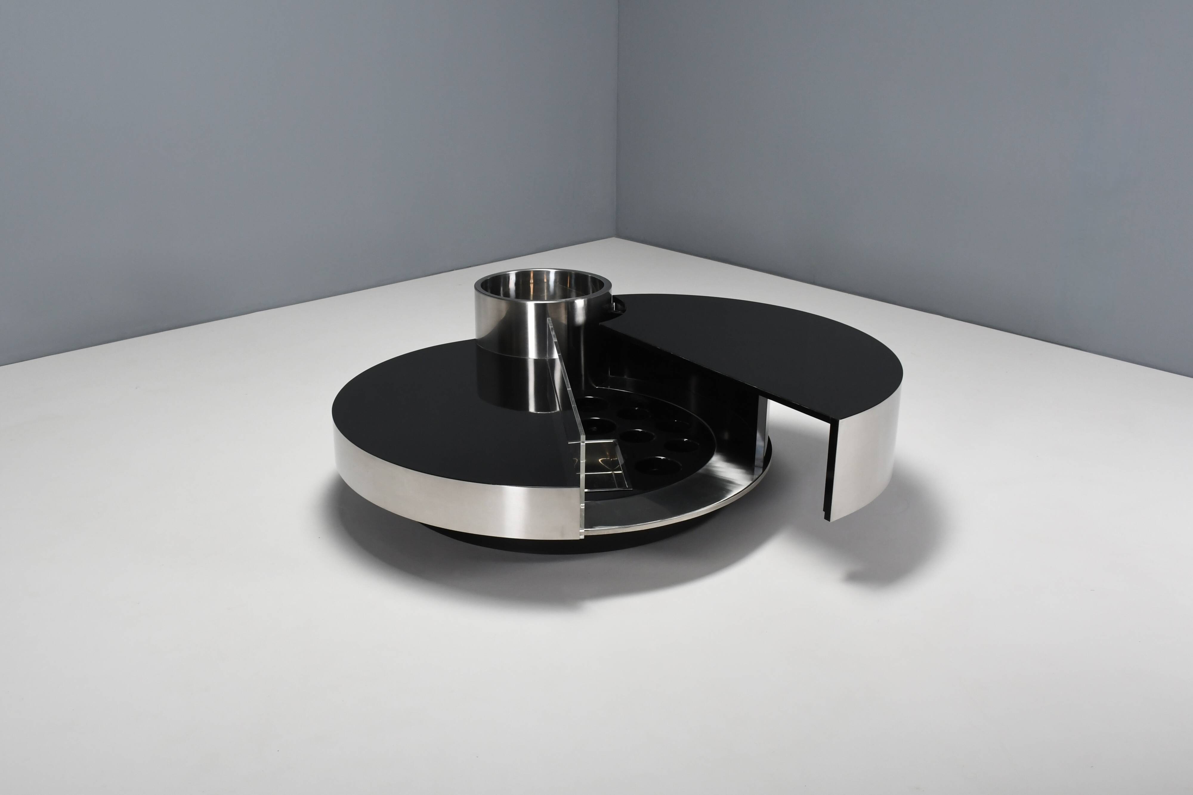 Rare Table Bar by Massimo Papiri for Mario Sabot, Italy 1970s