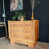 Rattan chest of drawers