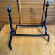Pair of Fireplace Chenets Cast Iron Pointed 19th Century Vintage