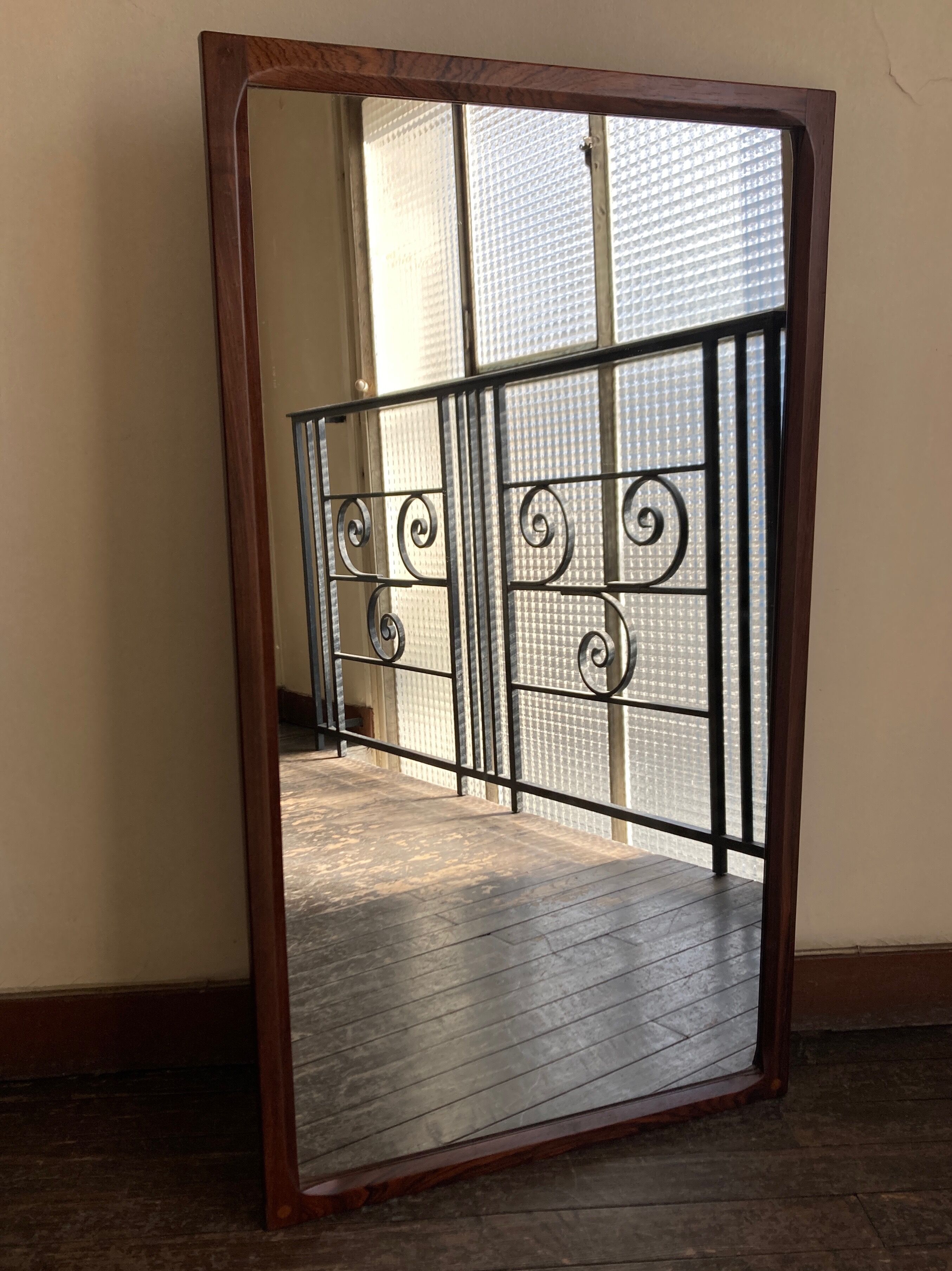 Scandinavian rosewood mirror Aksel Kjersgaard 166 for Möbel Odder 1960