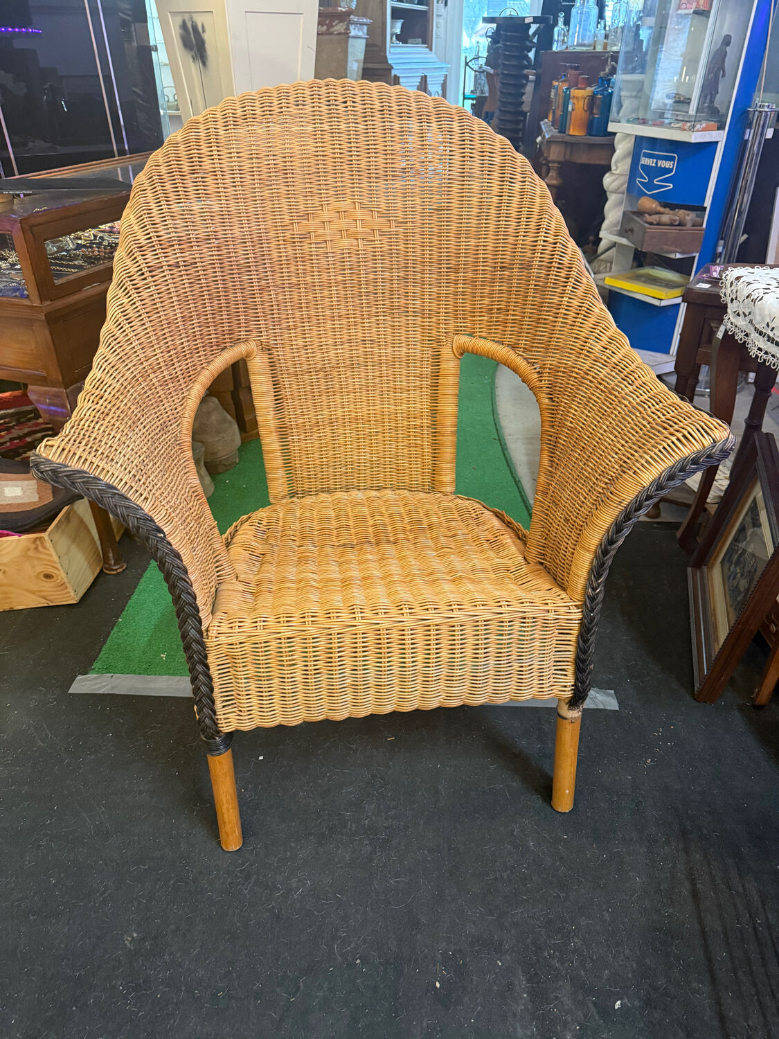 Rattan armchair