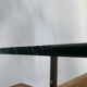 Table scandinave teck blond et verre 60