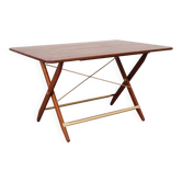 Table pliante en teck, design danois, années 1970, fabriquée au Danemark