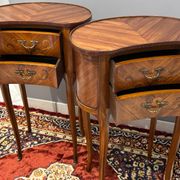 Pair of Louis XV kidney-shaped bedside tables