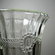 Antique molded glass vase 19th-20th century 1890-1900 on foot