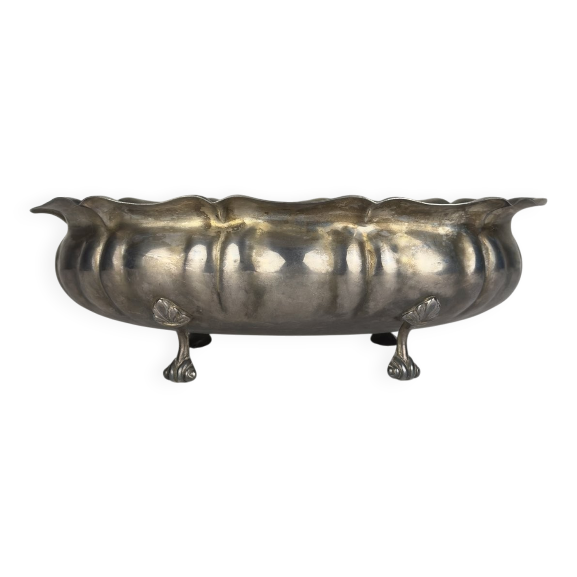 Vintage silver-plated bread basket, Italy, 1950s